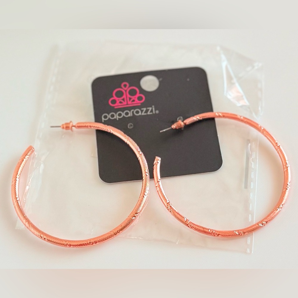 Paparazzi Blush Copper Hoop Earrings